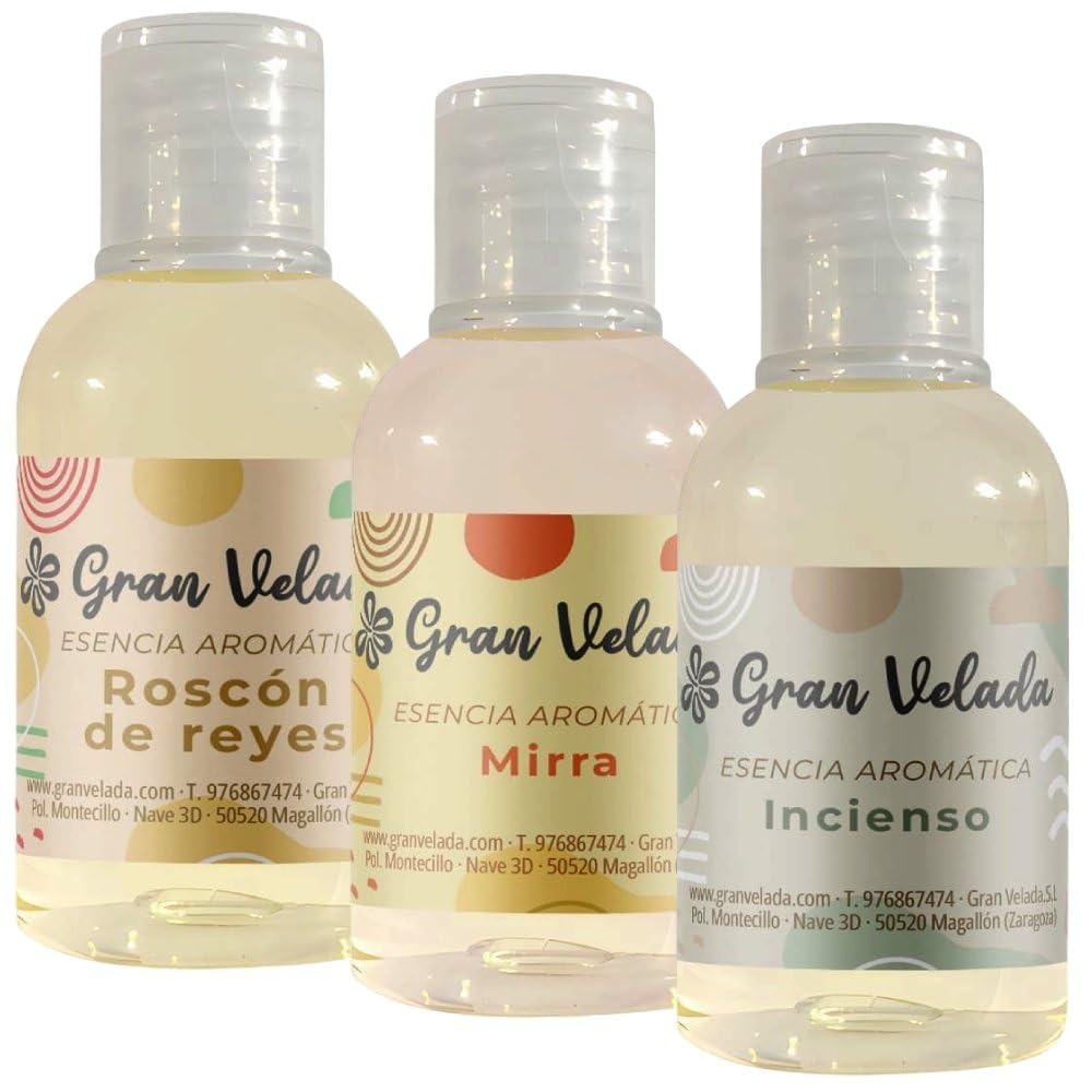 Gran Velada - Pack Ahorro Esencias Aromaticas Nochevieja | Aroma Intenso y Duradero | Ideal para Velas y Jabones | Alta Concentración