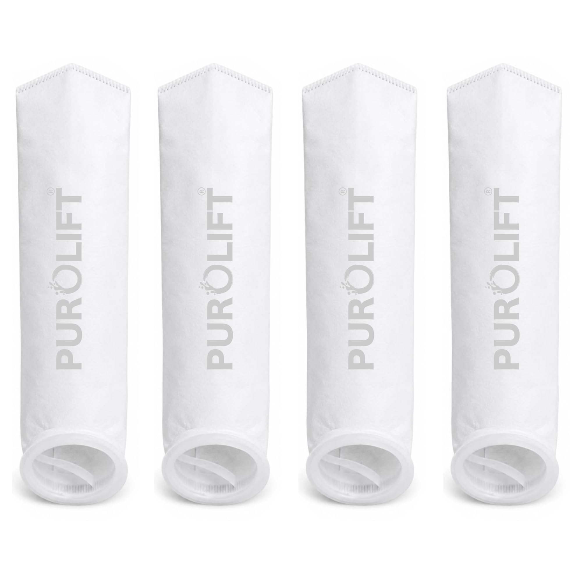 4pcs Bag Filter for Water Tank, 5 Micron Sediment Filter for Overhead Water Tank & 20 Inch Big Blue Housing | Reusable Cartridge for Sand, Dirt, Silt, Mud & Rust Particles | 20" x 4" Bag-image-37