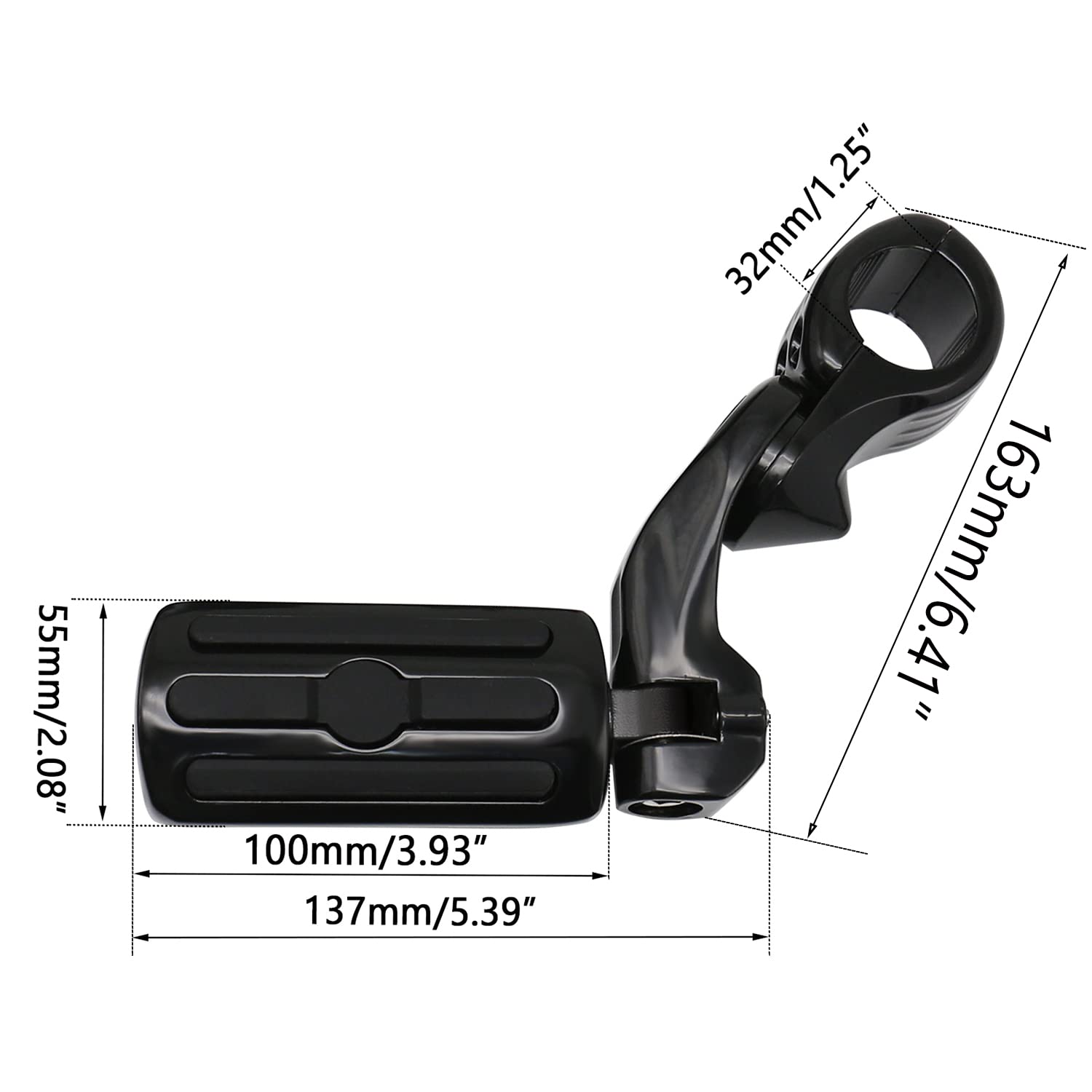 [Upgraded] Highway Pegs 1 1/4 inch Foot Rest Compatible with Harley