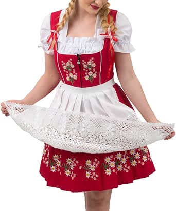 Oktoberfest Bavarian Red Felt Fedora Hat With Feather – Unisex German Alpine Hat, Size 6 3/4-6 7/8 - View #6