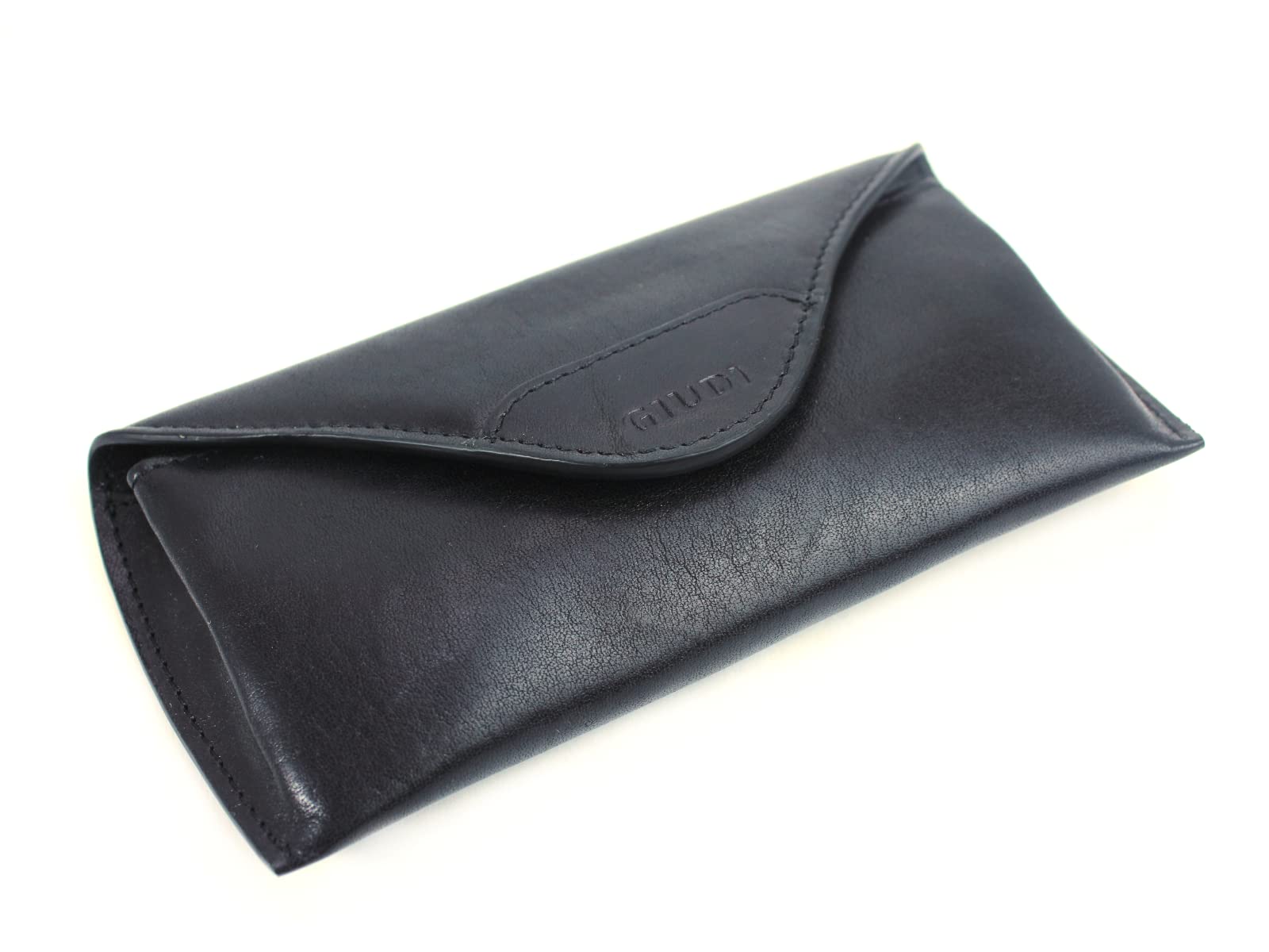 Generisch GIUDI ® - etui na okulary ze skóry bydlęcej, zapięcie na magnes czarne, czarny, jeden rozmiar