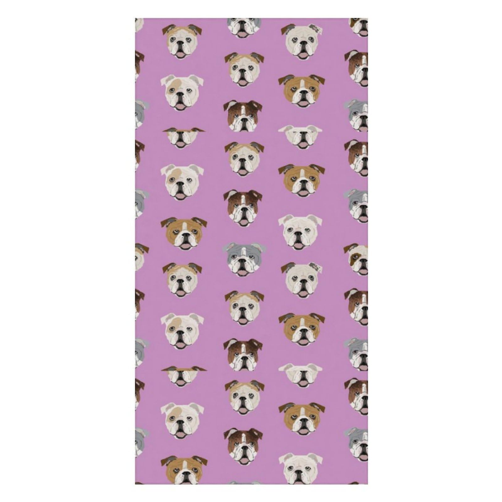 LWORZIIB Beach Towel, Funny English Bulldog Bath Towel, Pool Towel Great for Gym Swimming 80 X 160cm