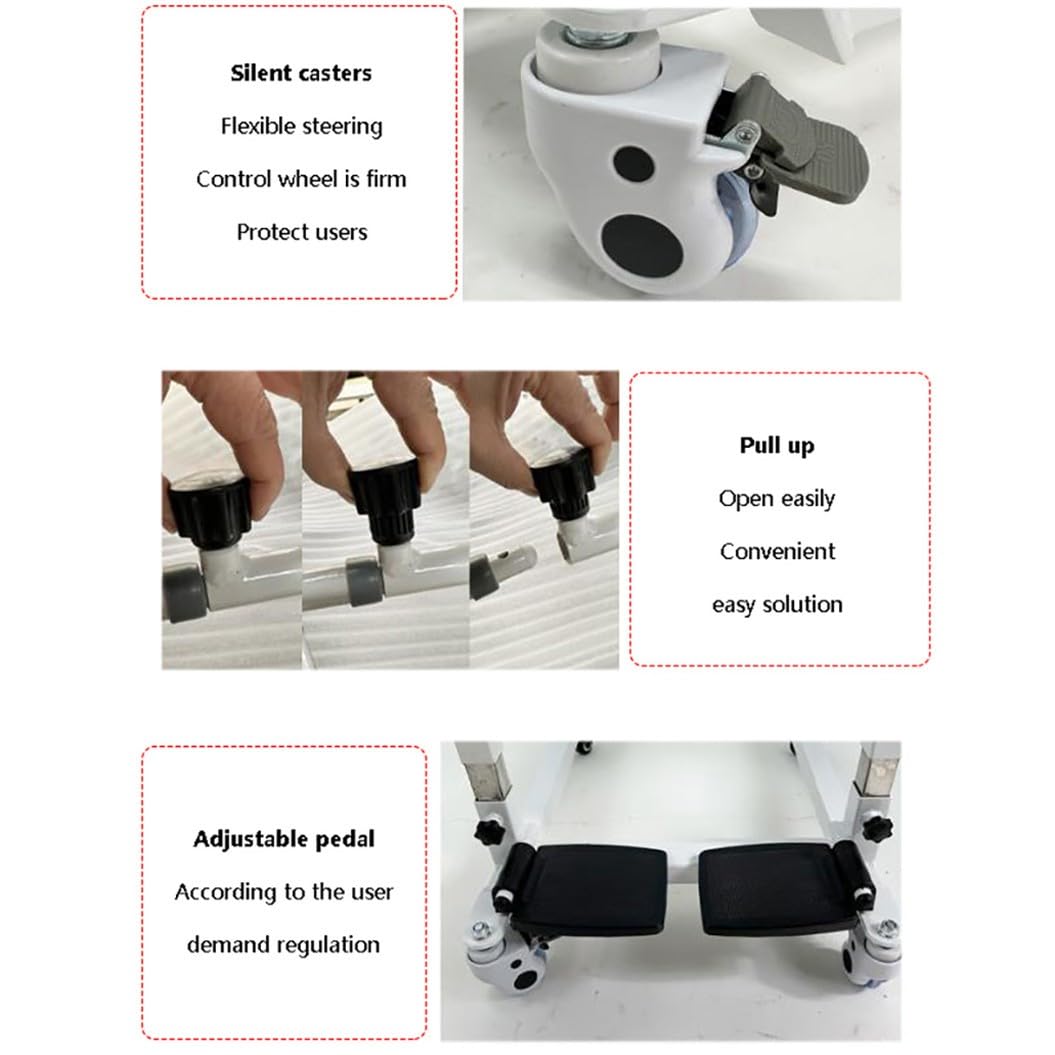 Silla de ruedas elevadora de pacientes,silla de ducha con elevador de transferencia,gruas para personas mayore,Elevador de pacientes con elevación manual,grua enfermos A