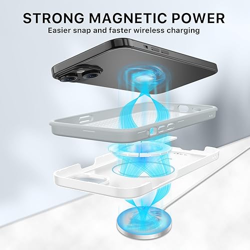 Miniatura 5 de MYBAT PRO - Funda magnética para iPhone 15 de 6.1 pulgadas, compatible con MagSafe, funda delgada de la serie de fusibles, de policarbonato duro +