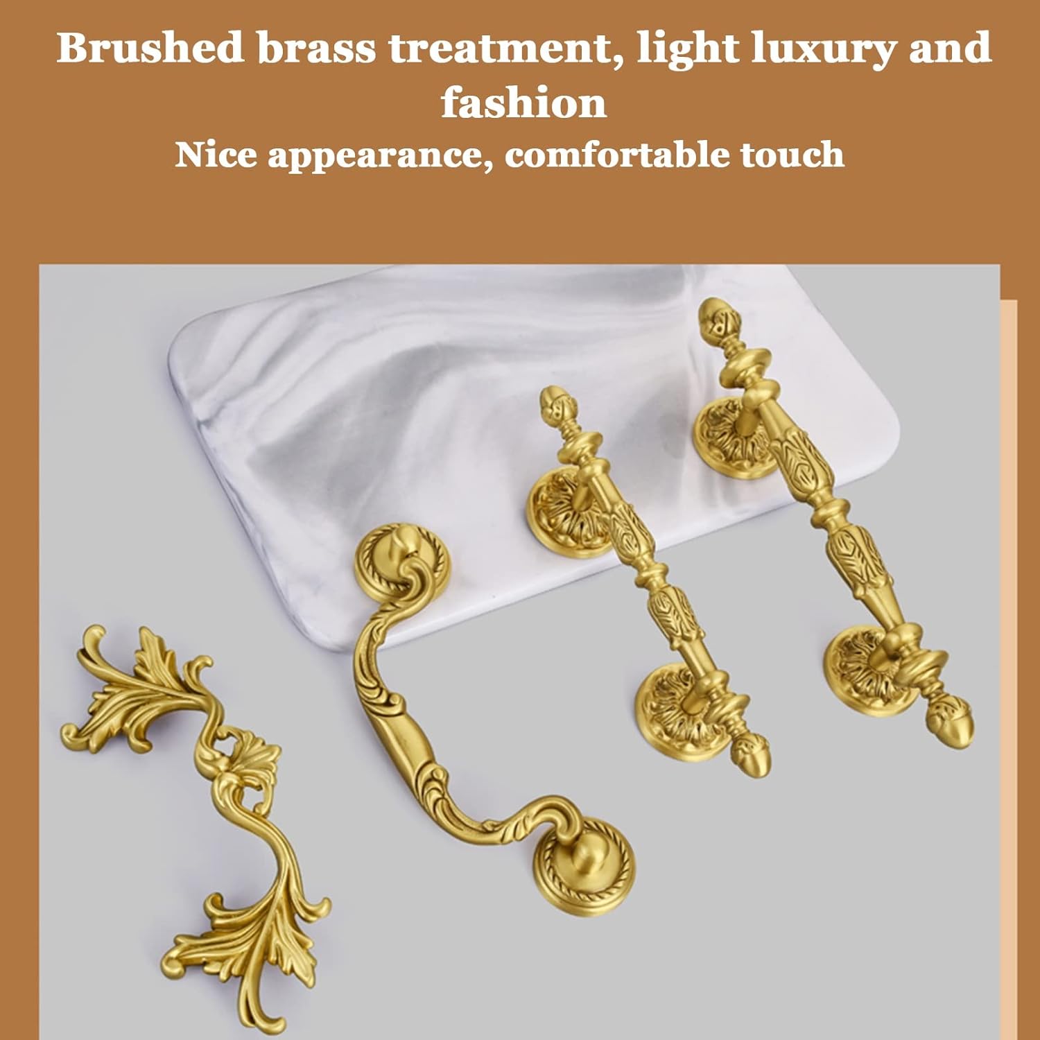 キャビネット引き出しハンドル 10個 真鍮 クローゼットハンドル ライト ラグジュアリー 畳 キャビネット 化粧台 バスルーム 寝室