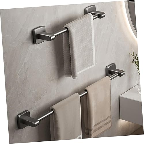 Miniatura 4 de Toallero autoadhesivo para toallas de baño sin perforaciones, organizador de barra de toallas de baño resistente para toallas y zapatillas,
