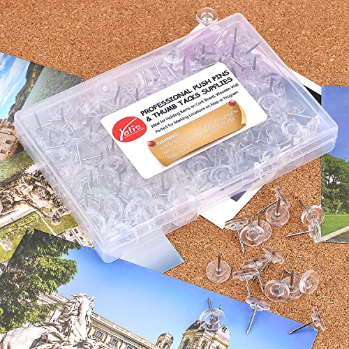Punaises plates transparentes de haute précision avec pointe en acier