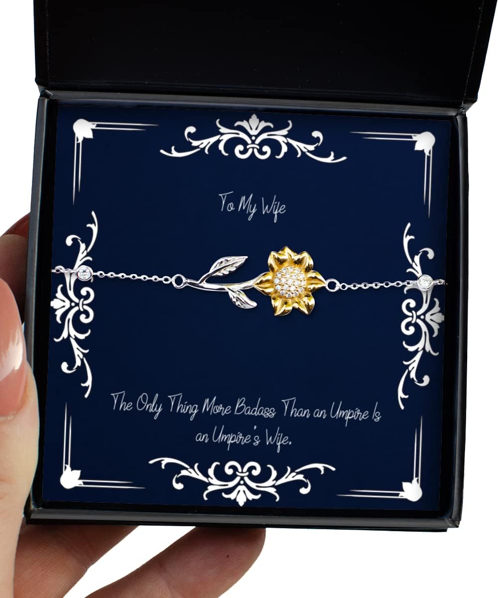 The Only Thing More Badass Than an Umpire is an Umpire's Wife. Sunflower Bracelet, Wife Jewelry, Cool for Wife