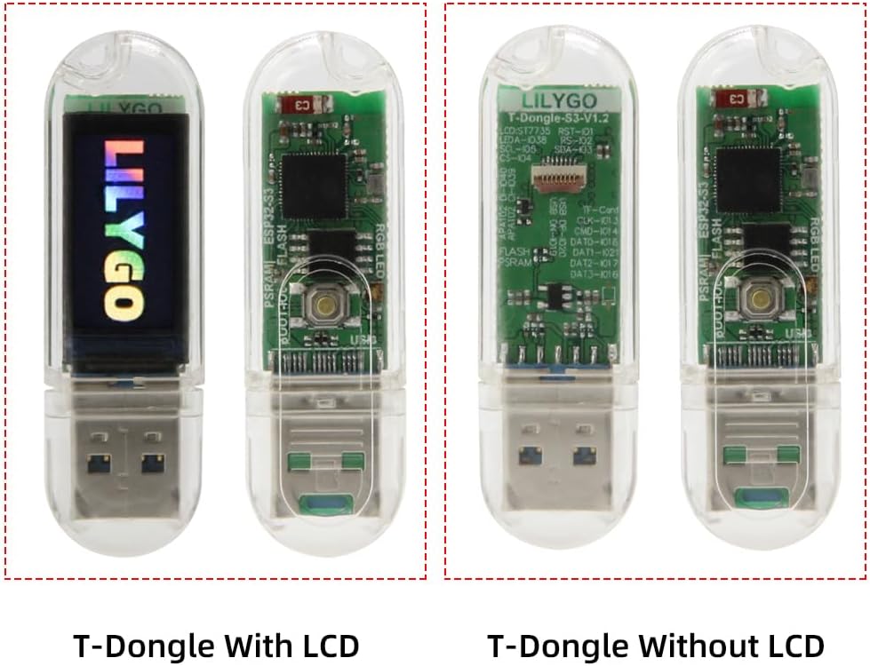 LILYGO T-Dongle-S3 in its protective case