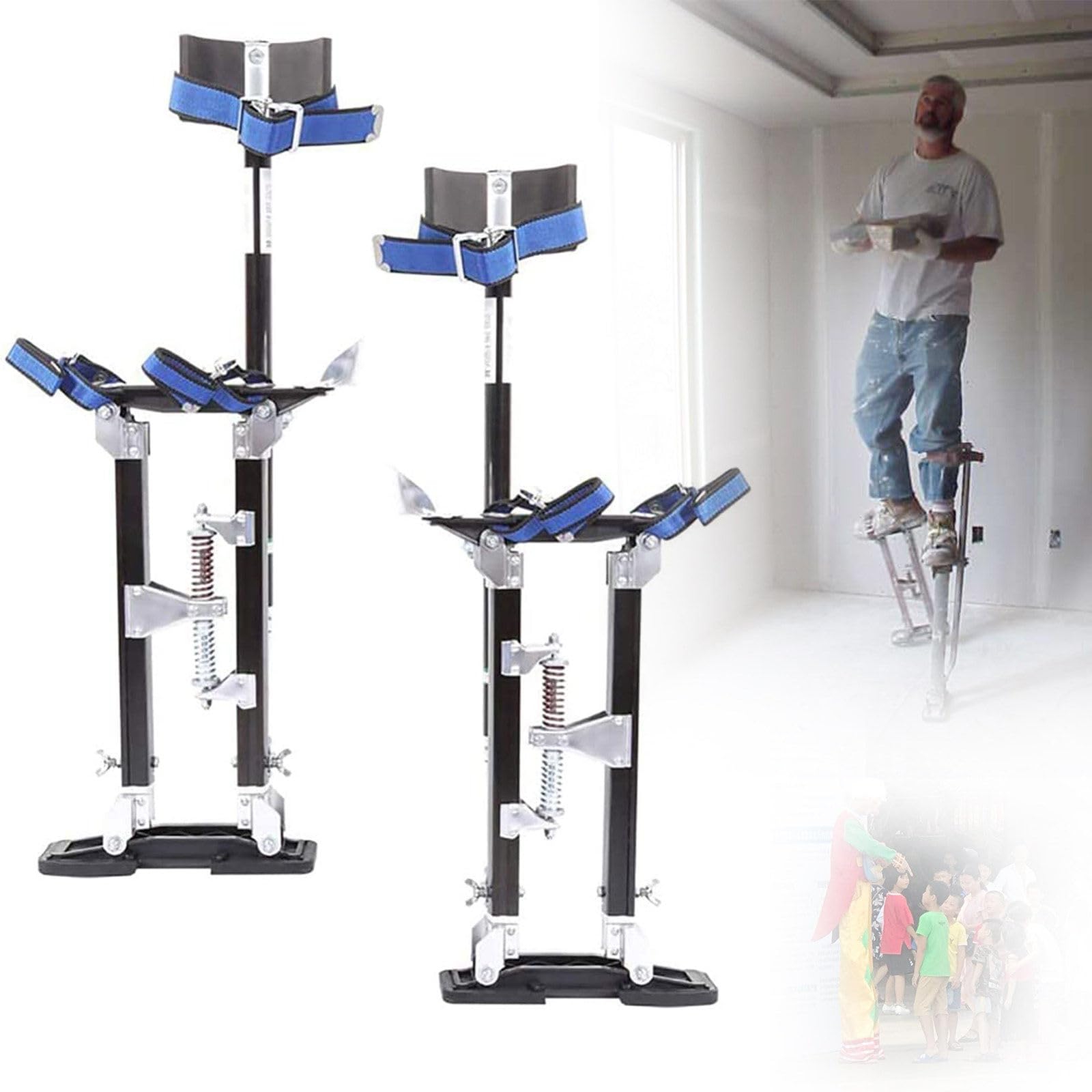 FANGQMM 18-30 inch/20-40 inch Painters Stilts Aluminum Drywall Stilts Drywall Painter Stilts Stilts Costume Adjustable Auminum Tool Stilt for Sheetrock Painting Painter Cleaning 101cm/40in
