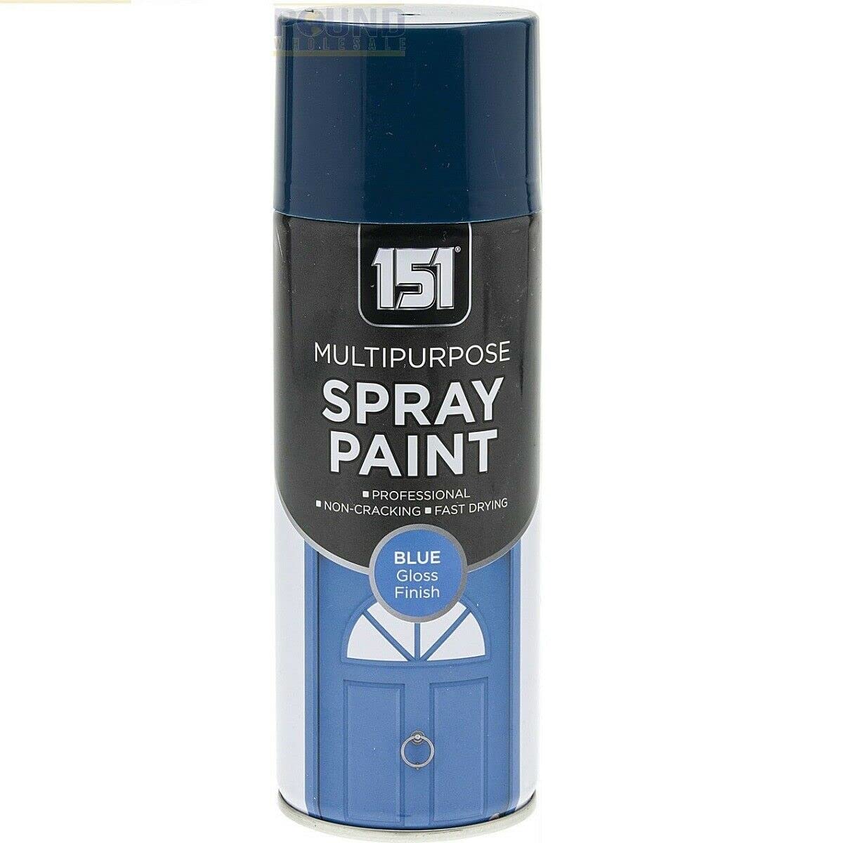 Classic Signature Blue Gloss - 151 Multi Purpose Spray Paint 400Ml For Metal, Wood, Plastic, Walls - Aerosol Spray With Perfect Finish (6 X Pack, )
