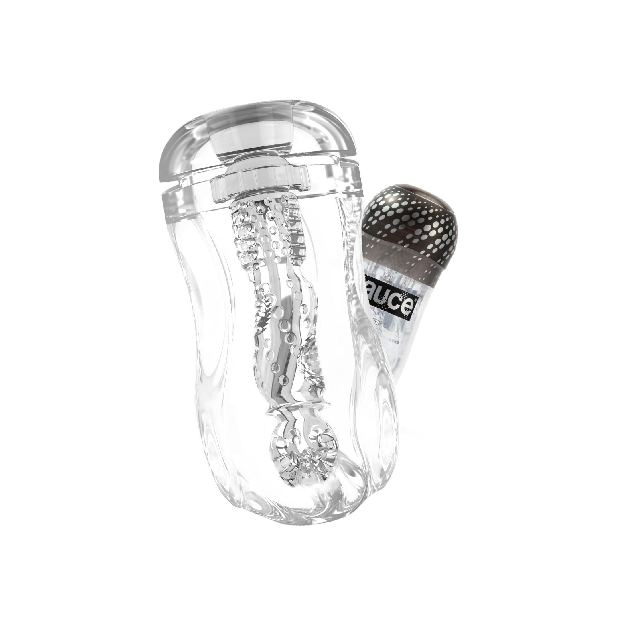 Sauce Black Pepper Salse Cup Masturbatore Custodia, trasparente, Ø 6,8 x 16 cm