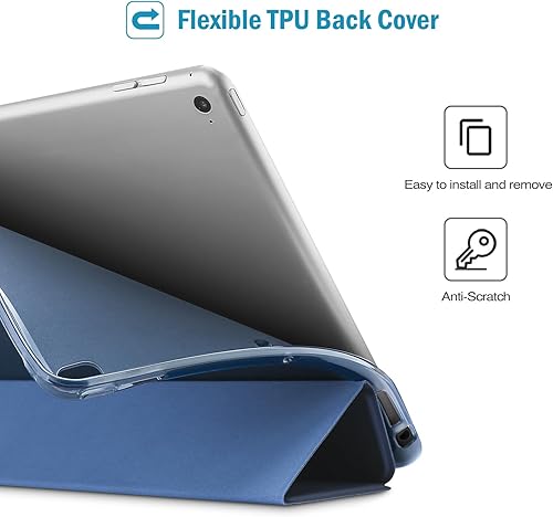 Miniatura 3 de ProCase Funda inteligente para iPad de 9.7 pulgadas, iPad 6 5 generación, iPad Air 2, funda para iPad Air, funda delgada de TPU suave con soporte