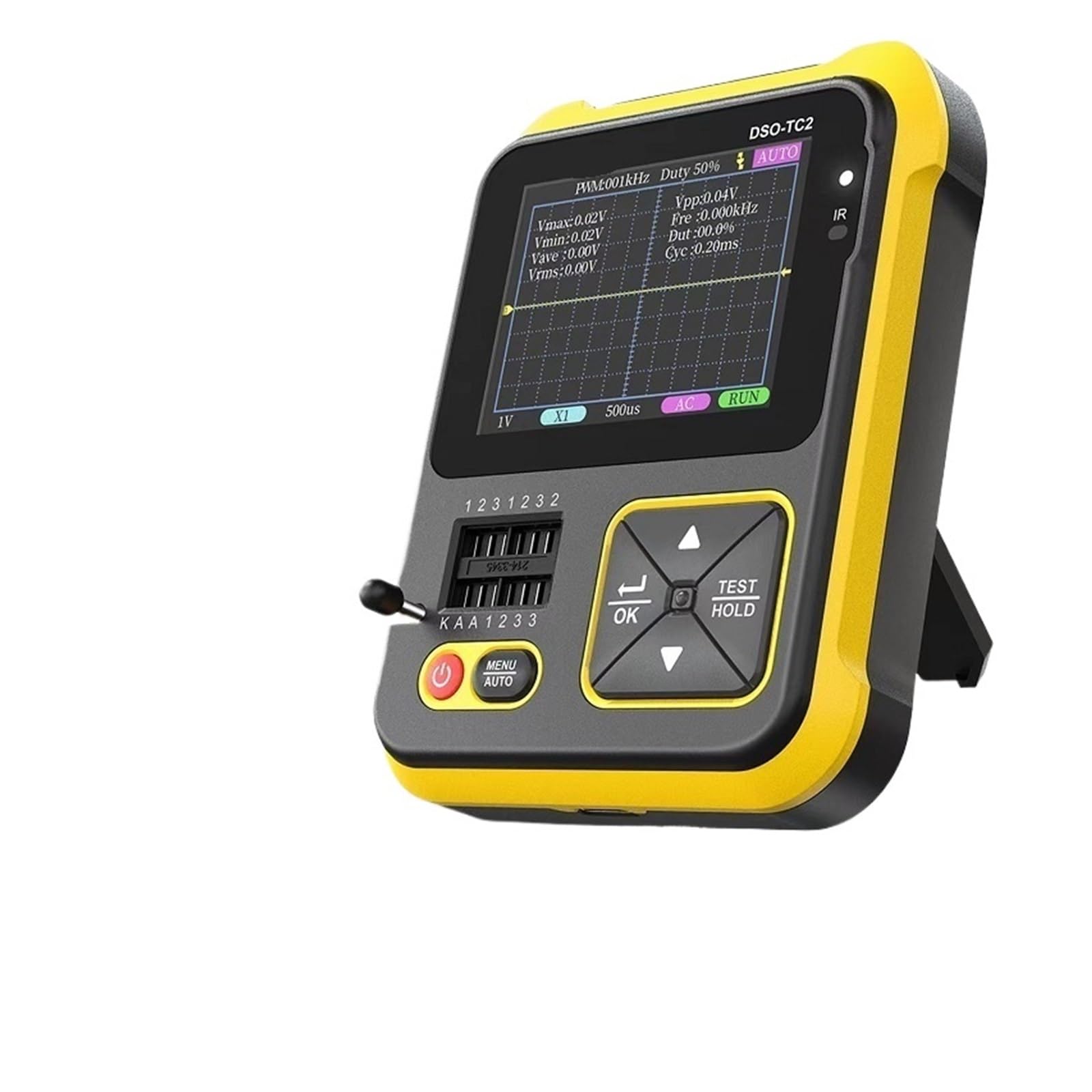 Osciloscopio Digital Probador de transistores osciloscopio Ancho Banda 200kHz frecuencia muestreo 2,5 MS/s multímetro multifunción Voltaje diodo LCR(DSO-TC2 Updated)