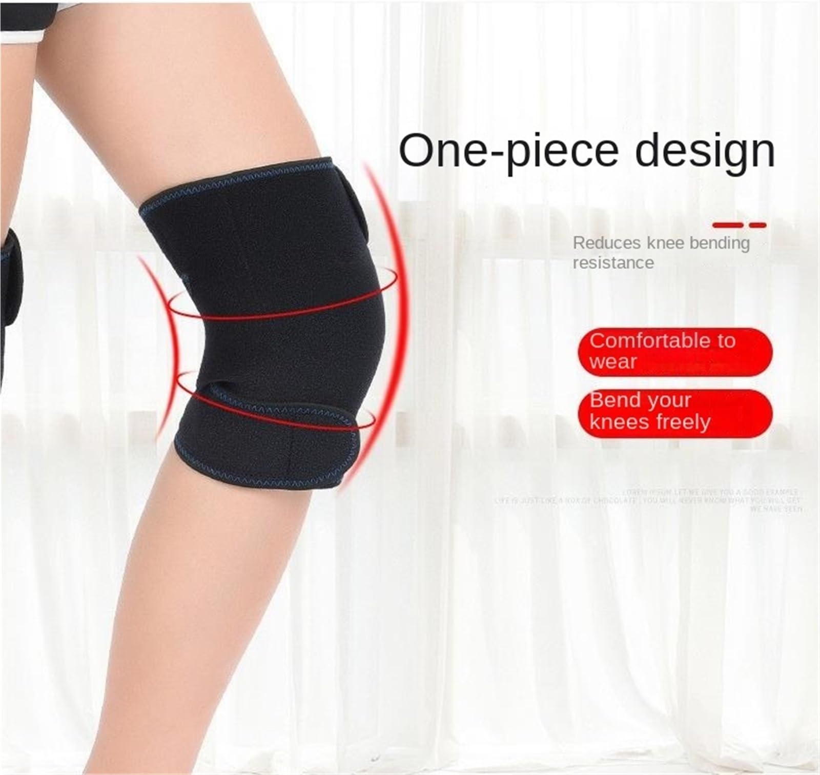 Ginocchiera Sportiva Antiscivolo Le Bretelle Di Supporto For Il Ginocchio For Uomini E Donne Tengono Al Caldo Durante Ciclismo, Lo Sci La Corsa Maniche Traspiranti(Blac-Single-sided)