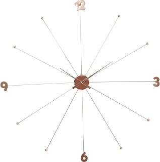 Kare Design Wanduhr Like Umbrella, Rosegold, 100cm Durchmesser, ohne Tickgeräusch, Quartzwerk, Große Uhr, Modern, Minimalistisch, Wohnzimmer, Stahl, Batterie nicht inklusive