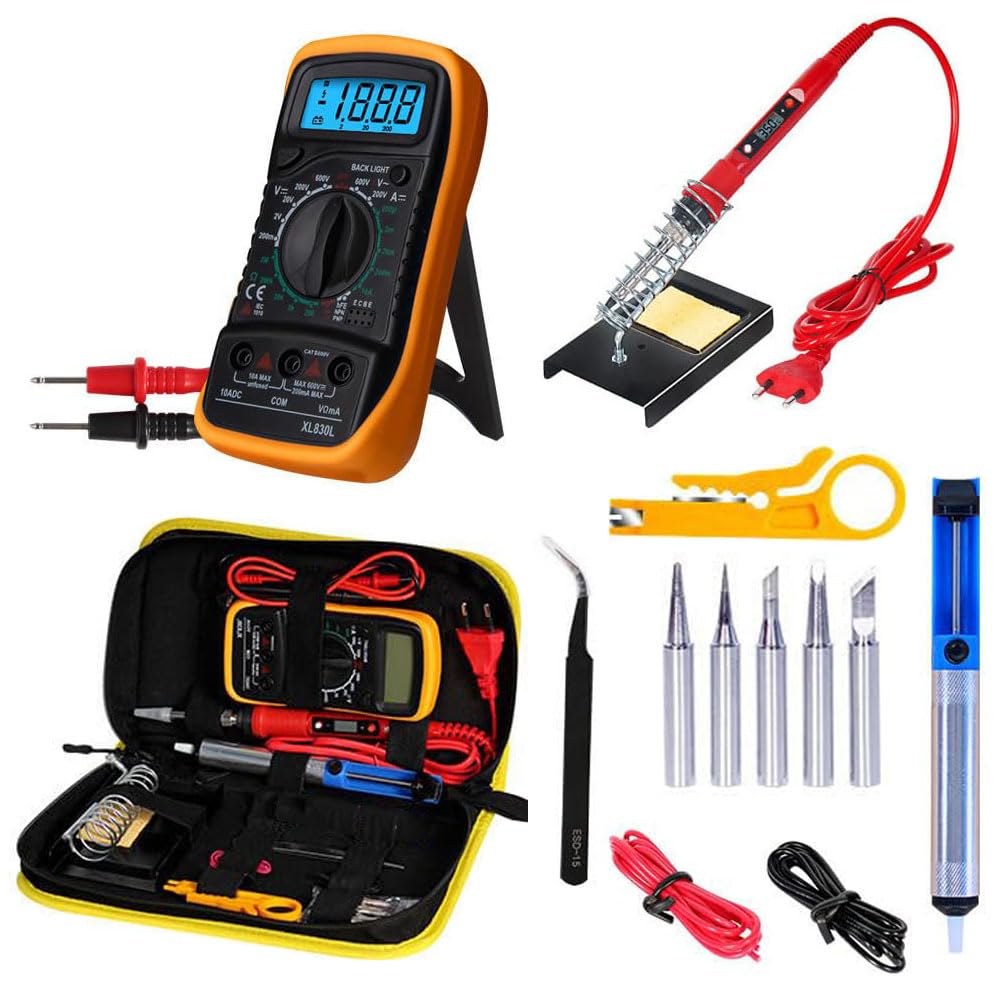 Serplex® 80W Soldering Iron Multimeter Kit Temperature Adjustable Electric Soldering Iron Pen Set with Soldering Iron Tip, Solder Wire, Stand, Desoldering Pump, Welding Tool (B0CMQ2SV4W) Amazon Price History, Amazon Price Tracker