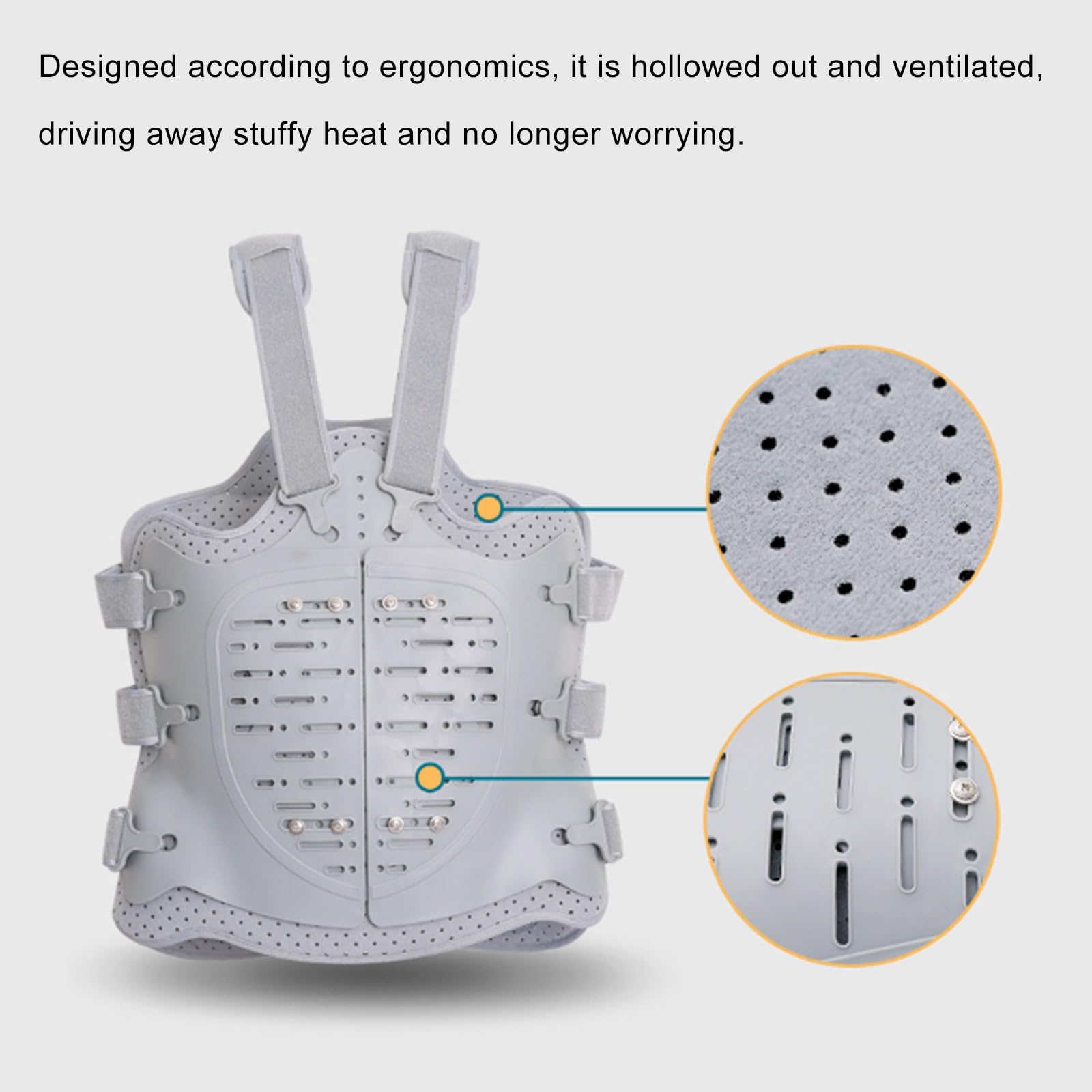 NICHOY Tutore per la Schiena per frattura da Compressione - Airbag Gonfiabile per decompressione ortesi lombosacrale Toracica, Supporto per Uomini e Donne Adatto(Adjustable)