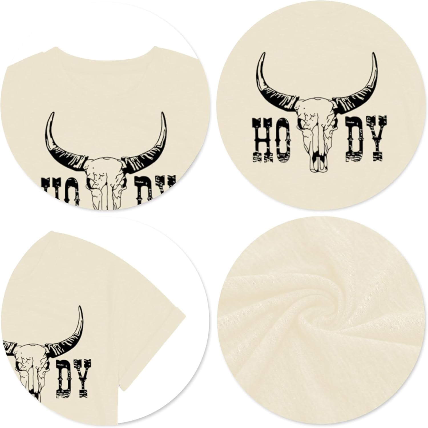 Howdy Shirt Women Cow Print Shirt Western Country T Shirts Vintage Cowgirl Casual Short Sleeve Tee Tops - Image 5