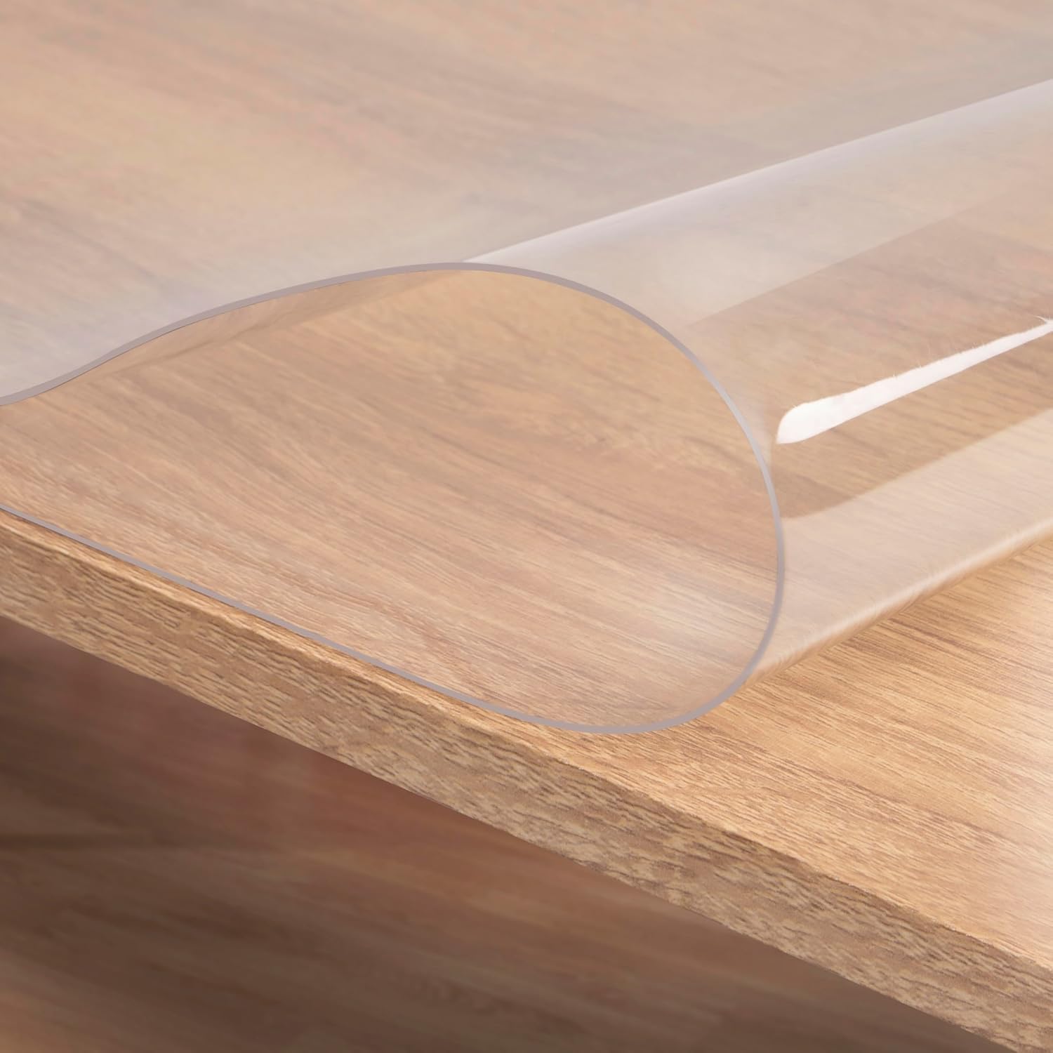 Wasserdichter transparenter PVC-Tischschutz, geruchsneutral, transparent, 1,5 mm dick, individuelle Größe, 90 x 200 cm, kein Einlaufen, Tischfolie
