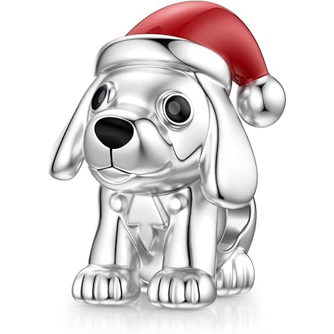 JIAYIQI Christmas Charm Fit Charms Bracelets 925 Sterling Silver Bead Charms Christmas Jewelry for Women