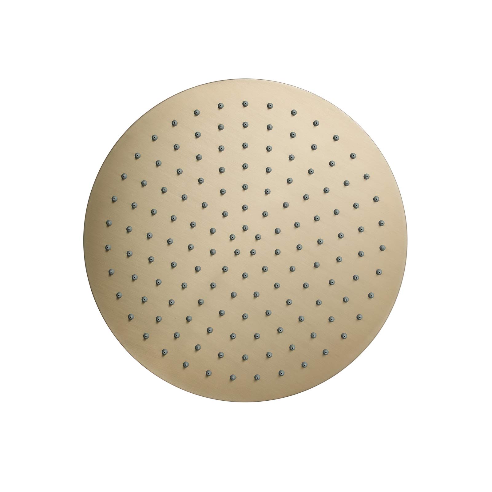 10 Pulgadas Cabezal de Ducha, Cabezal de Ducha Fija de Lluvia de Alta Presión Cabezal de Ducha de Lluvia Redondo, Cabezal de Ducha de Baño de Acero Inoxidable en Oro Cepillado (Single Shower Head )