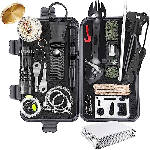 Kit de supervivencia 13 en 1 ideas regalo para él hombre papá listo supervivencia campamento montaña nuclear caza accesorios regalos Kit de supervivencia 13 en 1 ideas regalo para él hombre papá listo supervivencia campamento montaña nuclear caza accesorios regalos