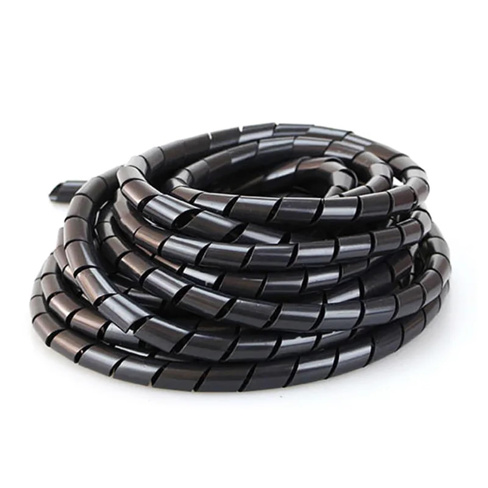 Avvolgicavo a spirale, guaina avvolgicavo a spirale, copertura per tubo flessibile nero e bianco, da 4 mm a 30 mm (nero, 14 mm, 6 metri)