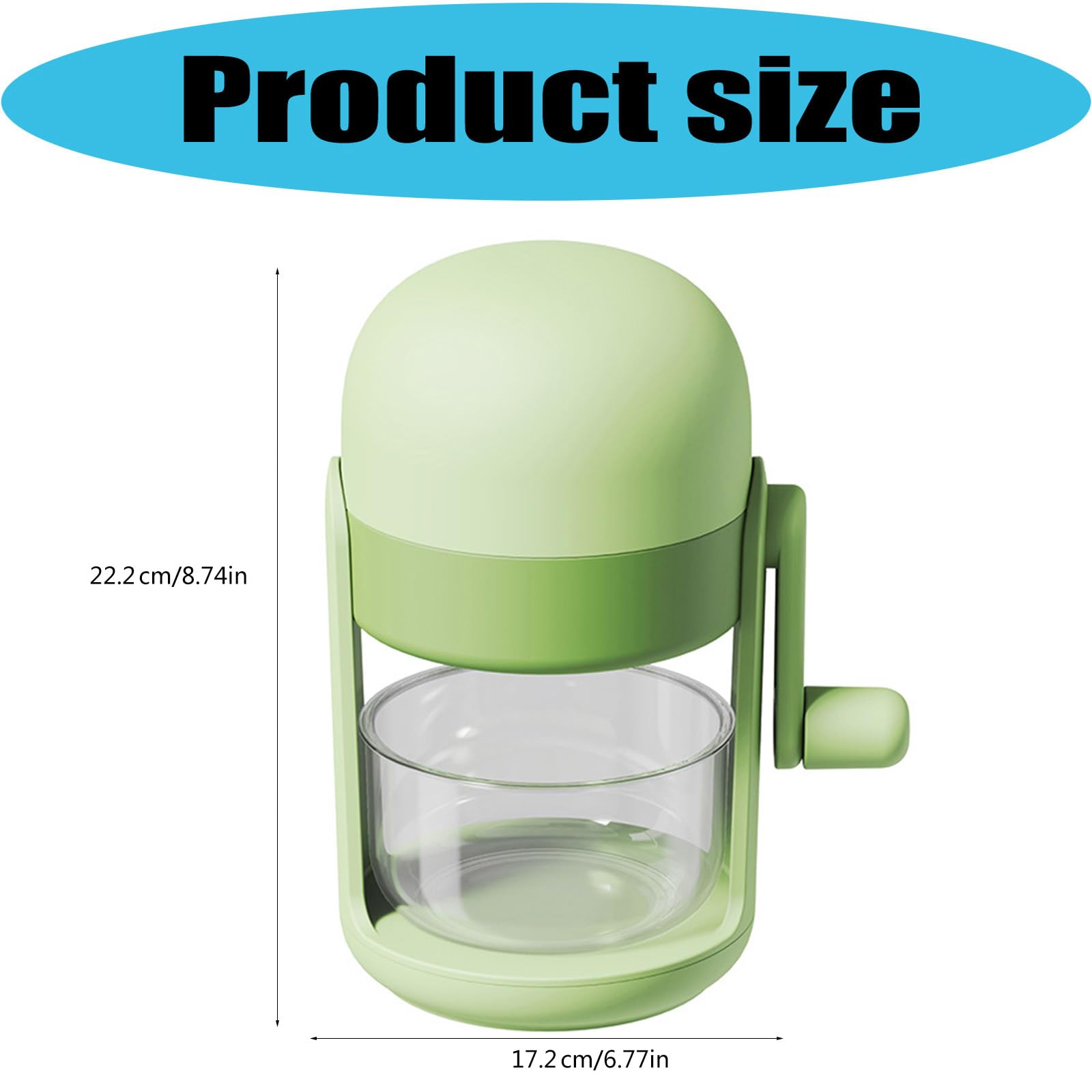 tritaghiaccio Manuale Portatile Crea Coni Neve Morbidi Telaio in plastica Robusto e Veloce, Ideale per Piccole Aree Tritaghiaccio Leggero