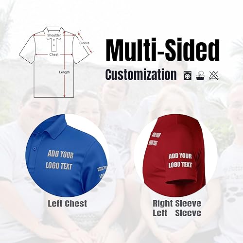 Miniatura 2 de Camisas personalizadas para hombre, camiseta polo personalizada, diseño de impresión bordada, diseño de tu propio texto, logotipo, nombre camisetas