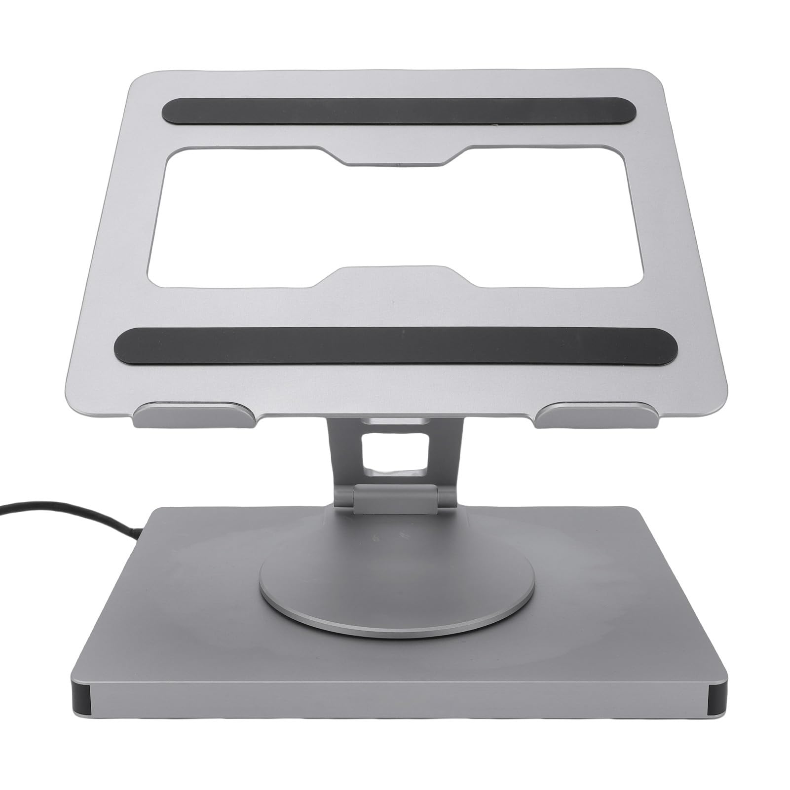 Supporto per Docking Station per Laptop 2 in 1, Supporto per Laptop in Lega di Alluminio, Hub USB C 10 in 1 con Ricarica Rapida PD da 100 W e Pieghevole Regolabile con Rotazione a 360 Gradi,
