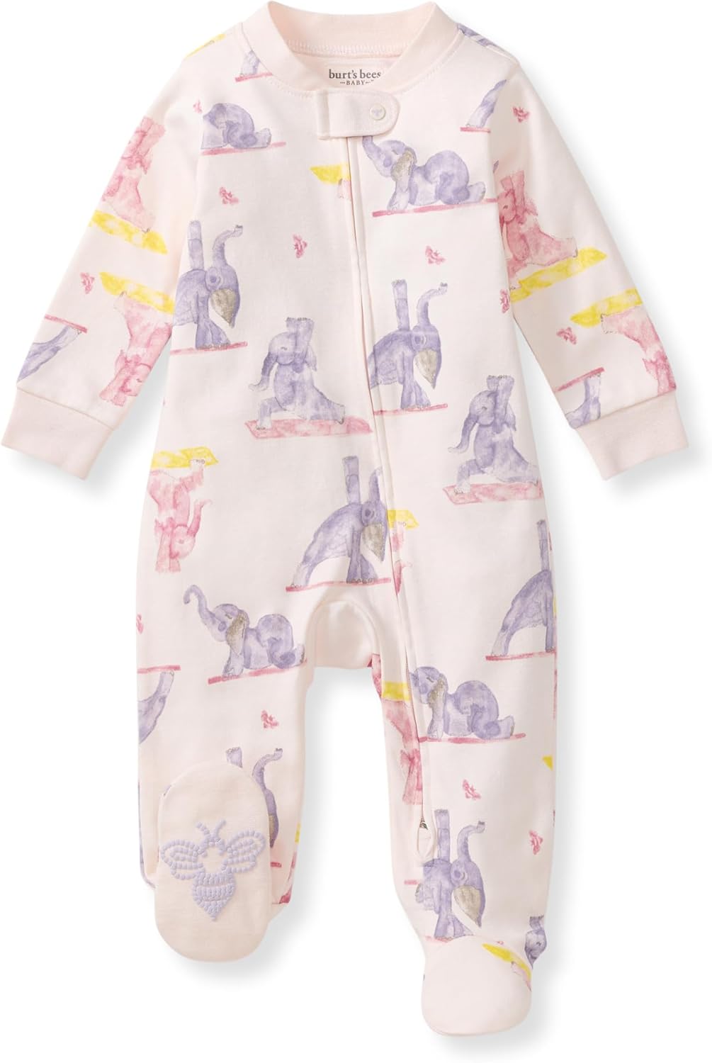 Burt's Bees Baby Girls' Organic Cotton Sleep and Play Footed Pajamas