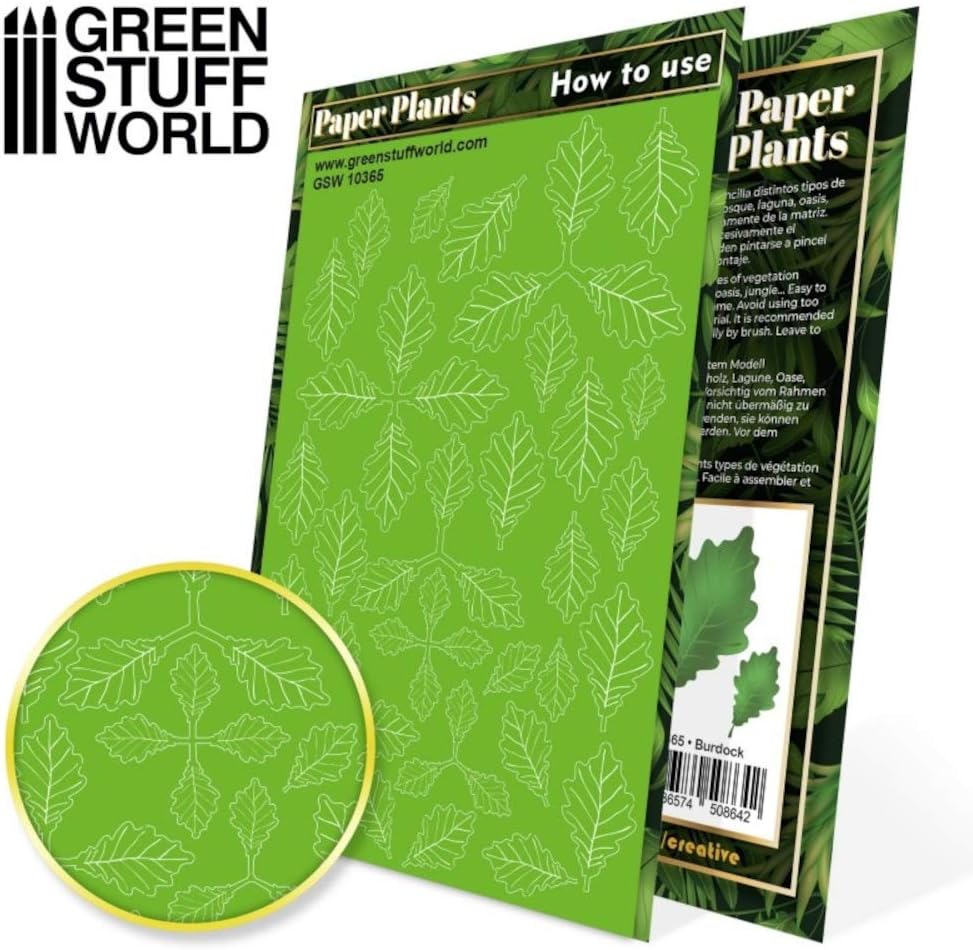 Greenstuff World GSWD-10365 Diorama Paper Plants Burdbow Leaf Hobby Material