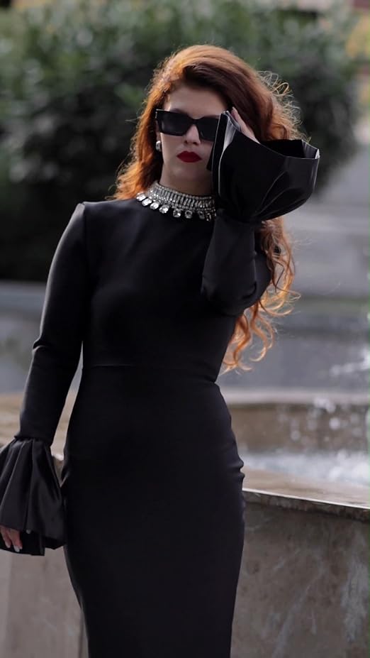 black bandage rhinestone dress MESH SPLICE RHINESTONE DECOR BLACK MAXI BANDAGE DRESS  AIIZIE