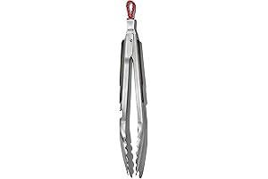 OXO Outdoors 10.5-Inch Stainless Steel Tongs with Bottle Opener