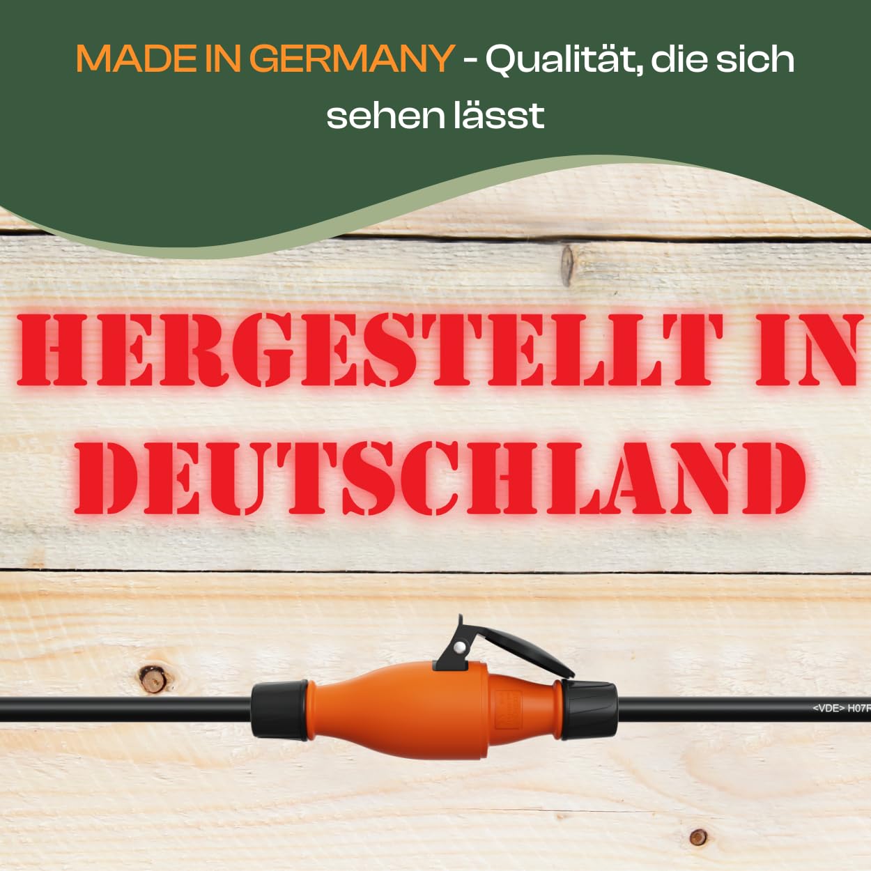 Verlängerungskabel 25 Meter IP54 Außen Verlängerung 25m Stromkabel Außenbereich Kabel Strom Verlaengerungskabel Gummikabel TITANEX 3x1,5 Schuko Outdoor Extension Cord