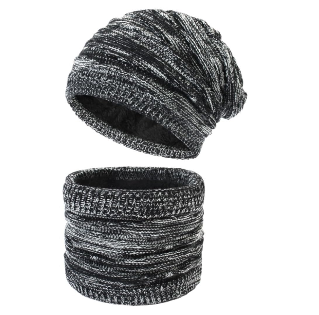 Cappello Invernale Berretto da Uomo Invernale Slouchy Beanie per Ragazzi Caldo Cappello Foderato Spesso Berretto con Teschio Lavorato A Maglia Cappello Caldo(G)