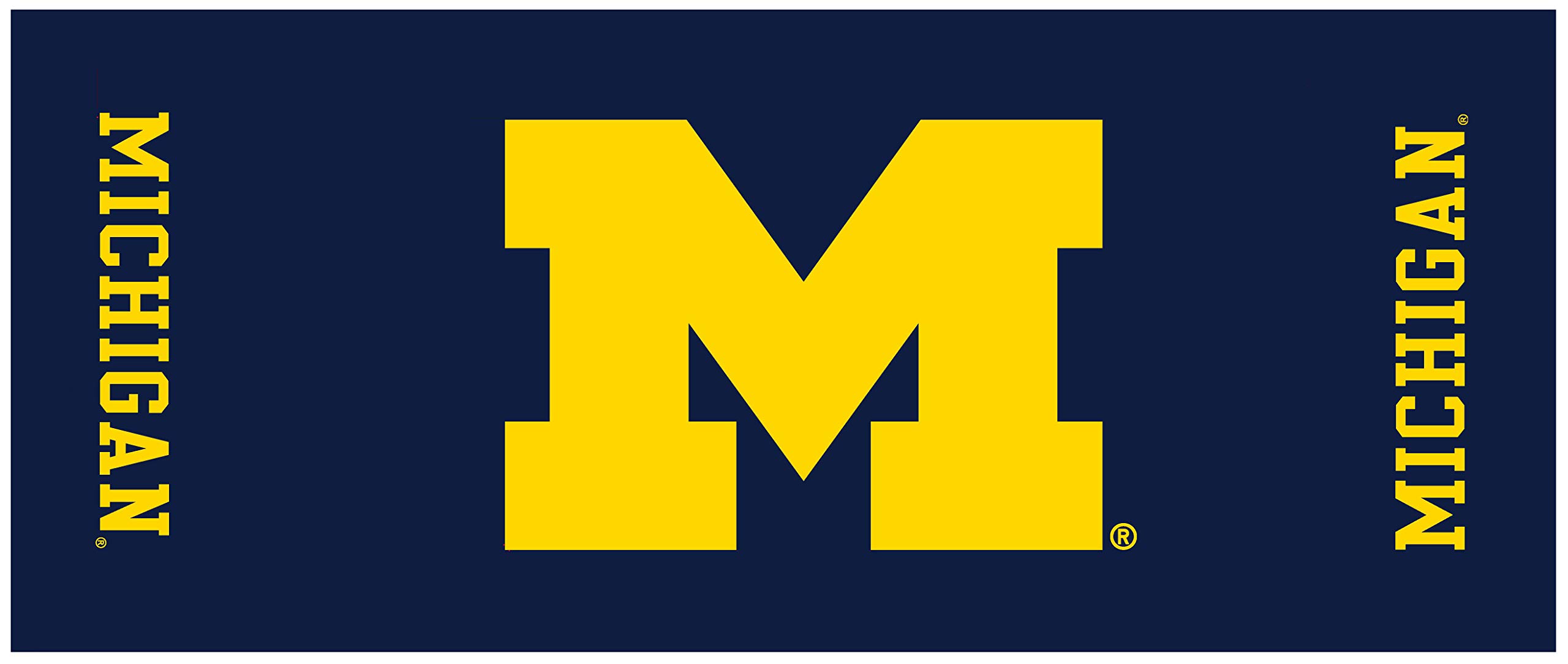 Collegiate Kwik-Covers Rectangle Plastic Table Covers, Bundle of 2 (University of Michigan, 8')