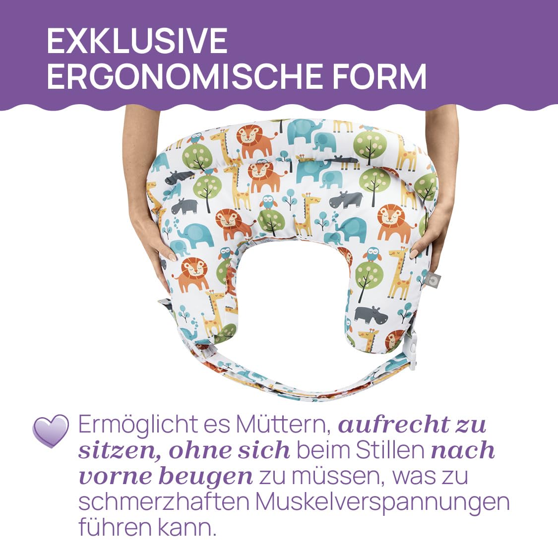 Boppy Coussin d'allaitement Deluxe pour Bébés 0+ Mois, Forme Ergonomique, Coussin Enfant et Nid Bébé pour l'allaitement et Le Biberon, Rembourrage Complet, Amovible et Lavable en Machine