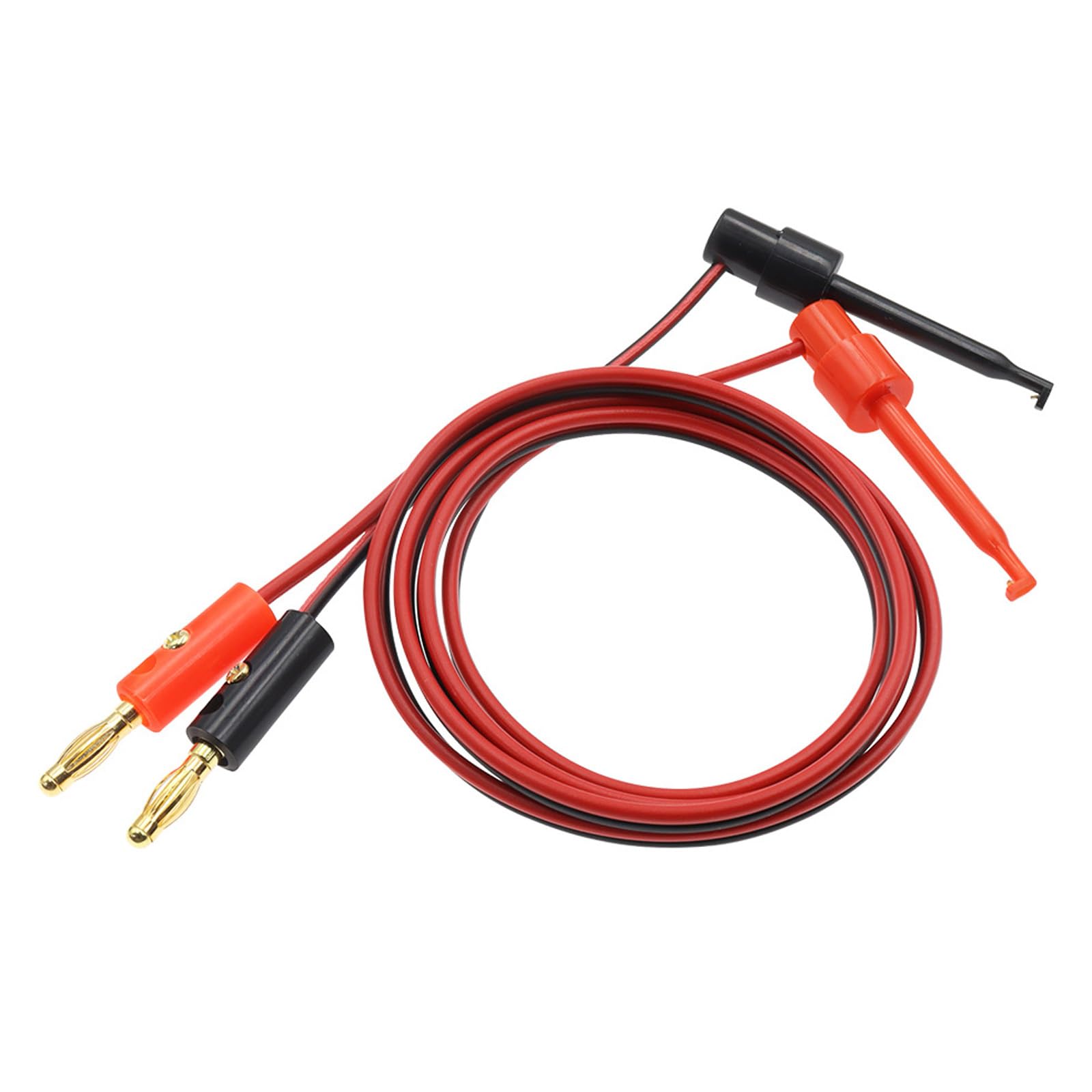 4mm Banana Plug to Electric Hook Clip Leads Cable Copper Cores for Electrical Testing and Measurement Accessories Circuit Testing Wire