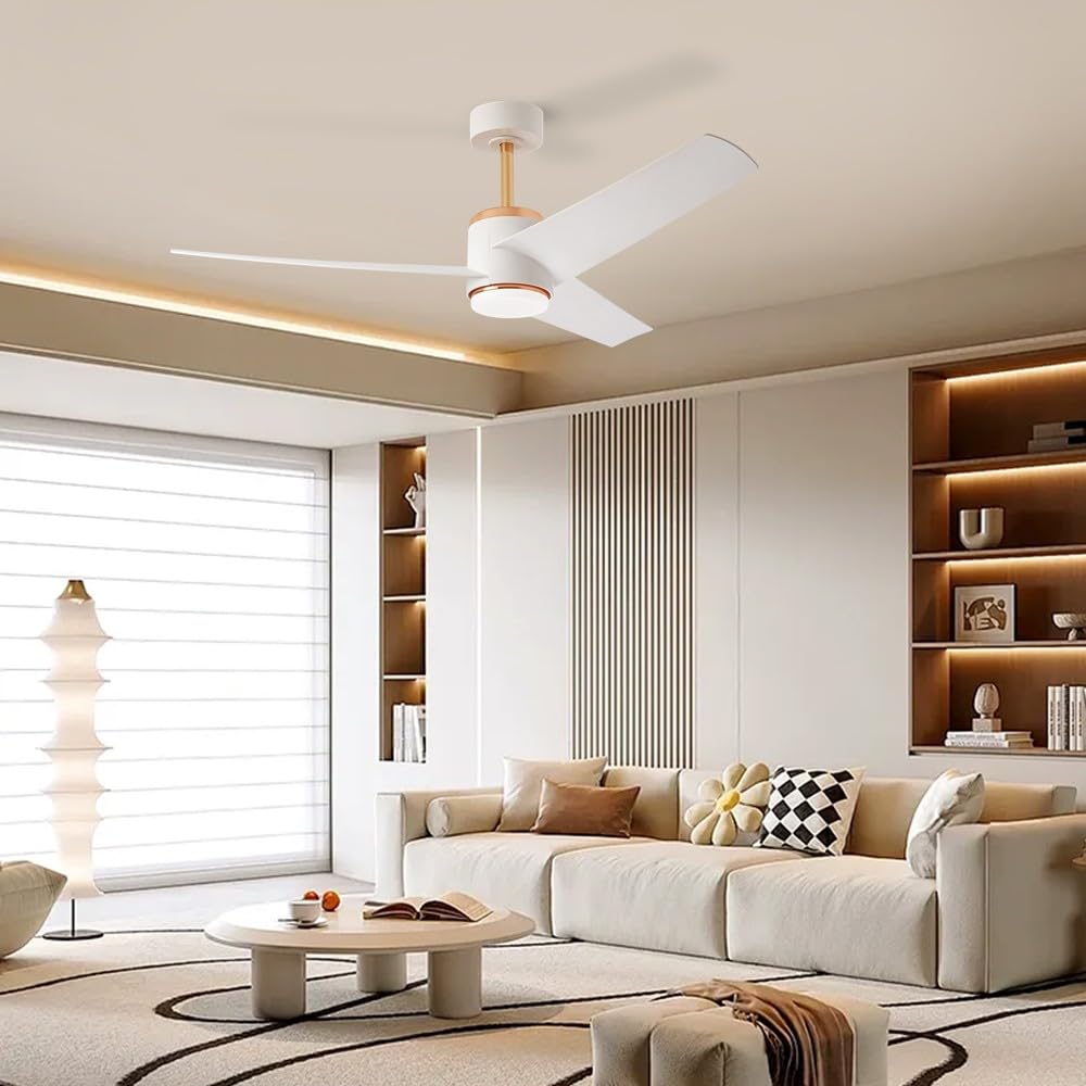 IMMAX NEO LITE BEAUTY Smart LED-Deckenleuchte mit Ventilator, Tuya WiFi, Roségold/Weiß