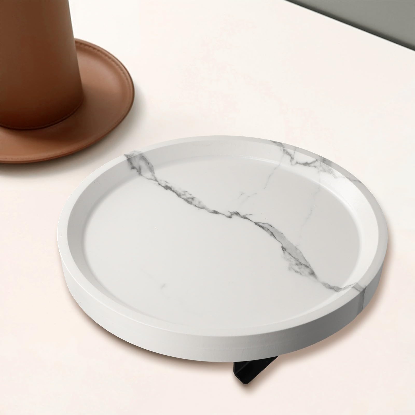 Bandeja ajustable para brazo de sofá, con clip, de madera, soporte para bebidas, diseño antideslizante para mando a distancia, perfecto para reposabrazos de sofá, color blanco