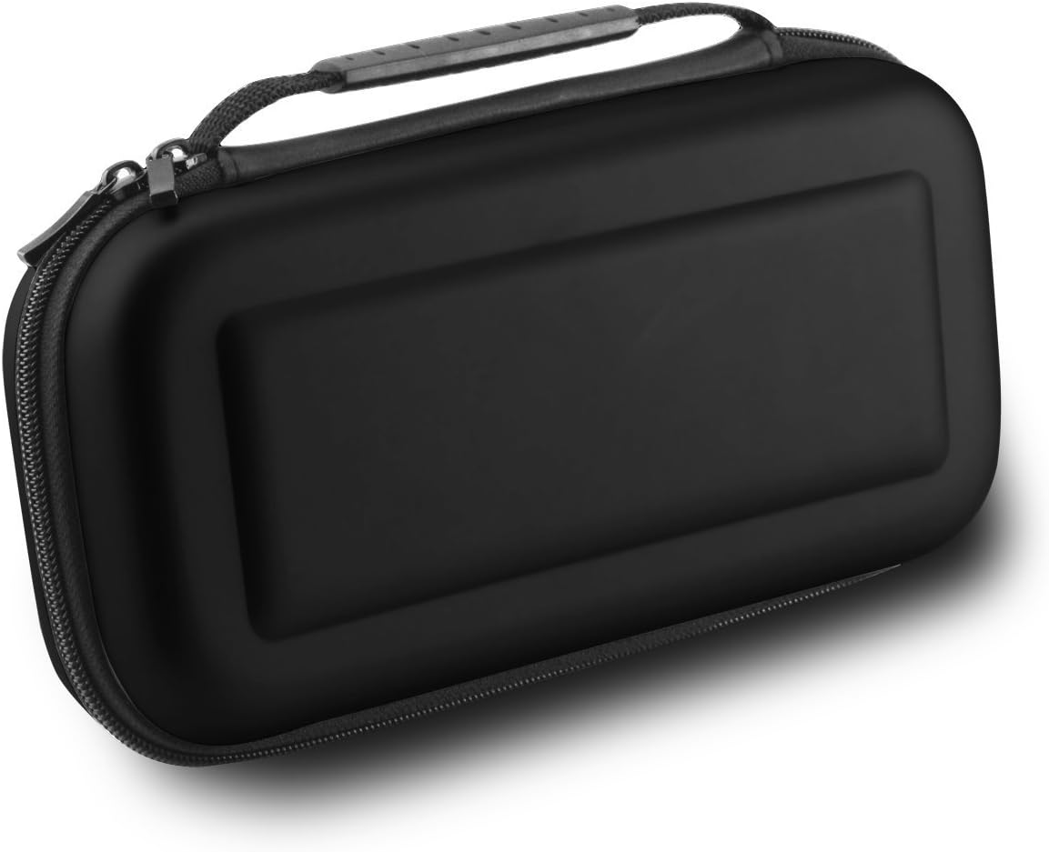 [Nintendo Switch Case] MallTEK Travel Carrying Case for Nintendo Switch with 10 Built-in Game Card holders, Switch Bag EVA Hard Protective Shell Portable Anti-Shock for Nintendo Switch Console & Accessories (Black)