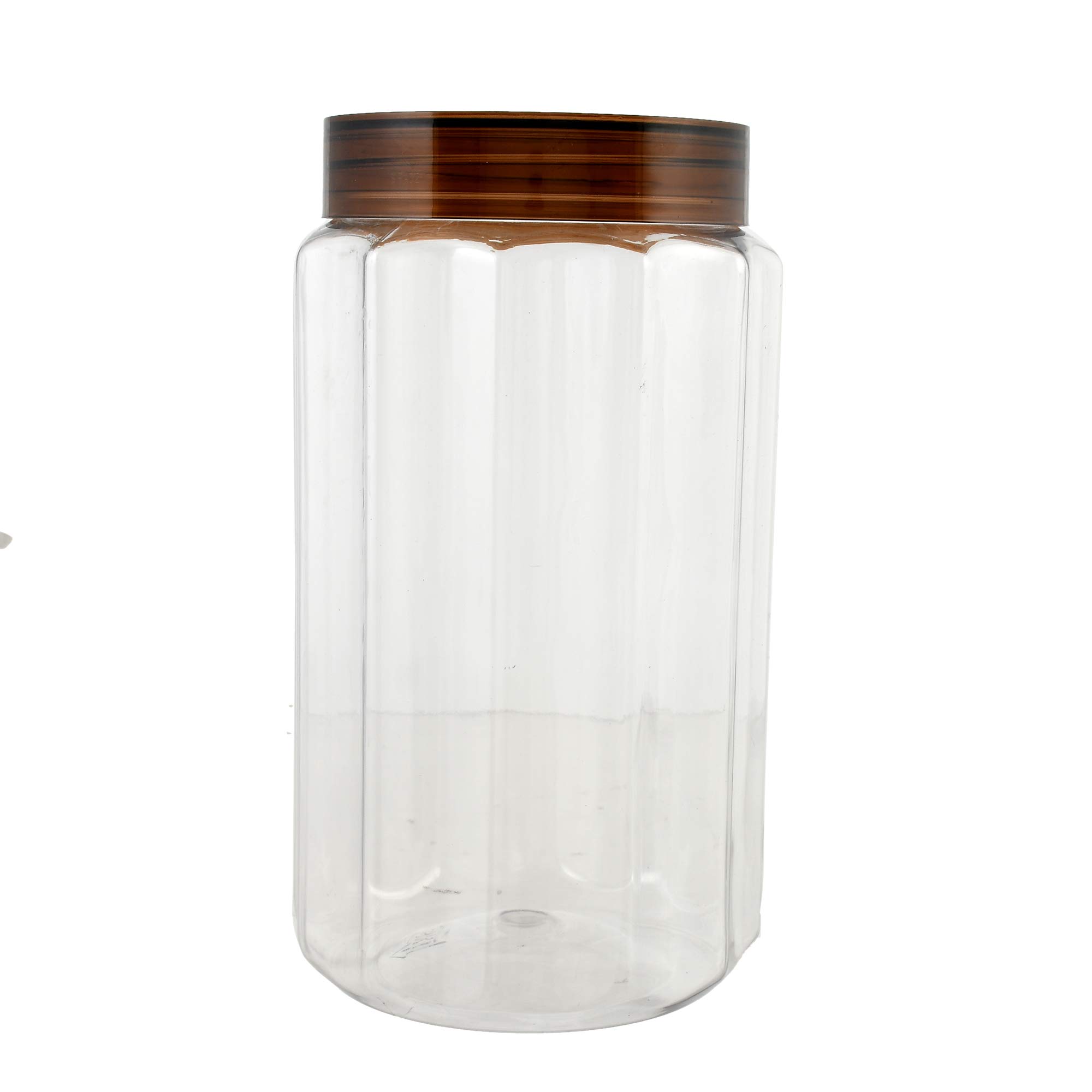 Kuber Industries KUBMARTK11050 Zestaw 6 hermetycznych doniczek z opalowego tworzywa sztucznego (61100 i 1500 ml, brązowe)