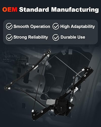 Miniatura 4 de Elevalunas eléctrico delantero derecho del lado del pasajero con ensamblaje de motor de repuesto para 2001-2005 para BMW 325i 325xi 330i 2000 para