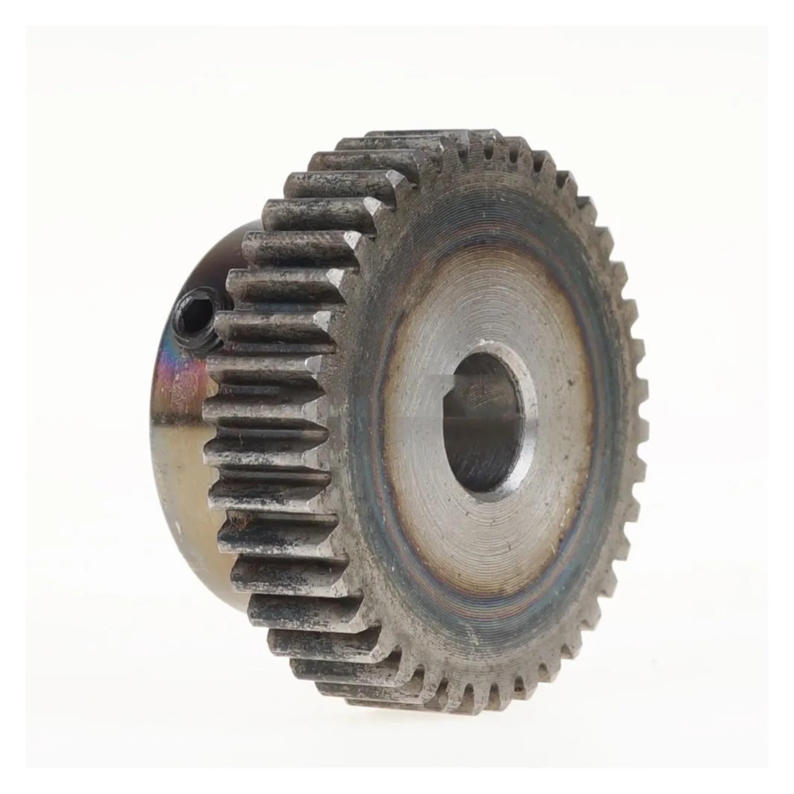 Ingranaggio elicoidale industriale 2 pezzi Boss-30mm Pignone Cremagliera Ingranaggio Cilindrico 40 Denti M1 Diametro Foro 6/6,35/7/8/10/12/12,7/14/15/16/17/19/20mm Denti Dritti Positivo(17mm)