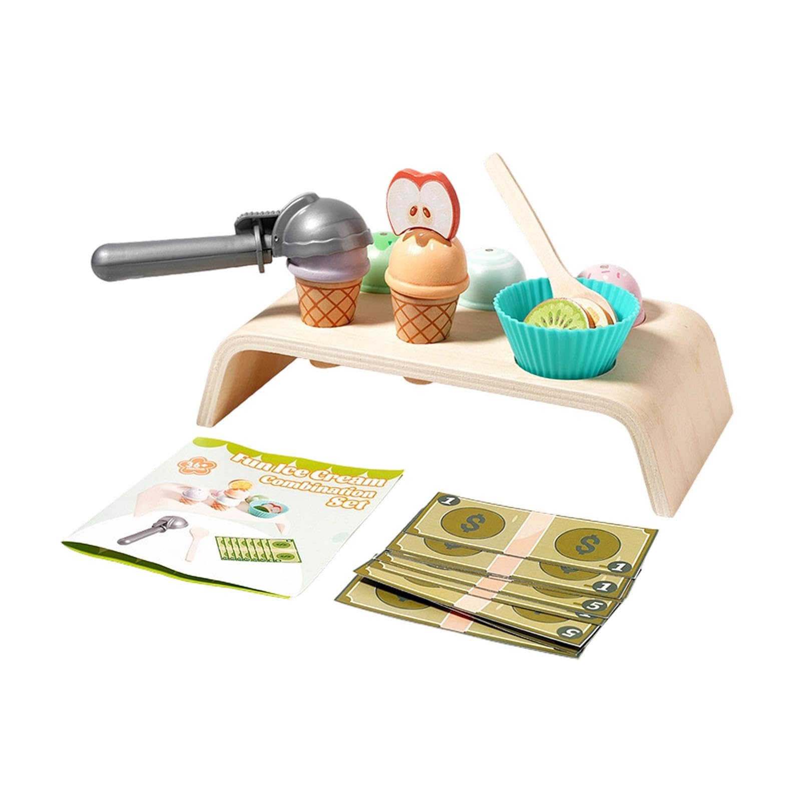 Ojiva® Ice Cream Toy for Kids Educational Kitchen Accessories Shop Pretend | Logical ThinkingKids Play Store Pretend Toy Features Sorting Games And Step By Step Instructions For Creating Various Ice-image-17