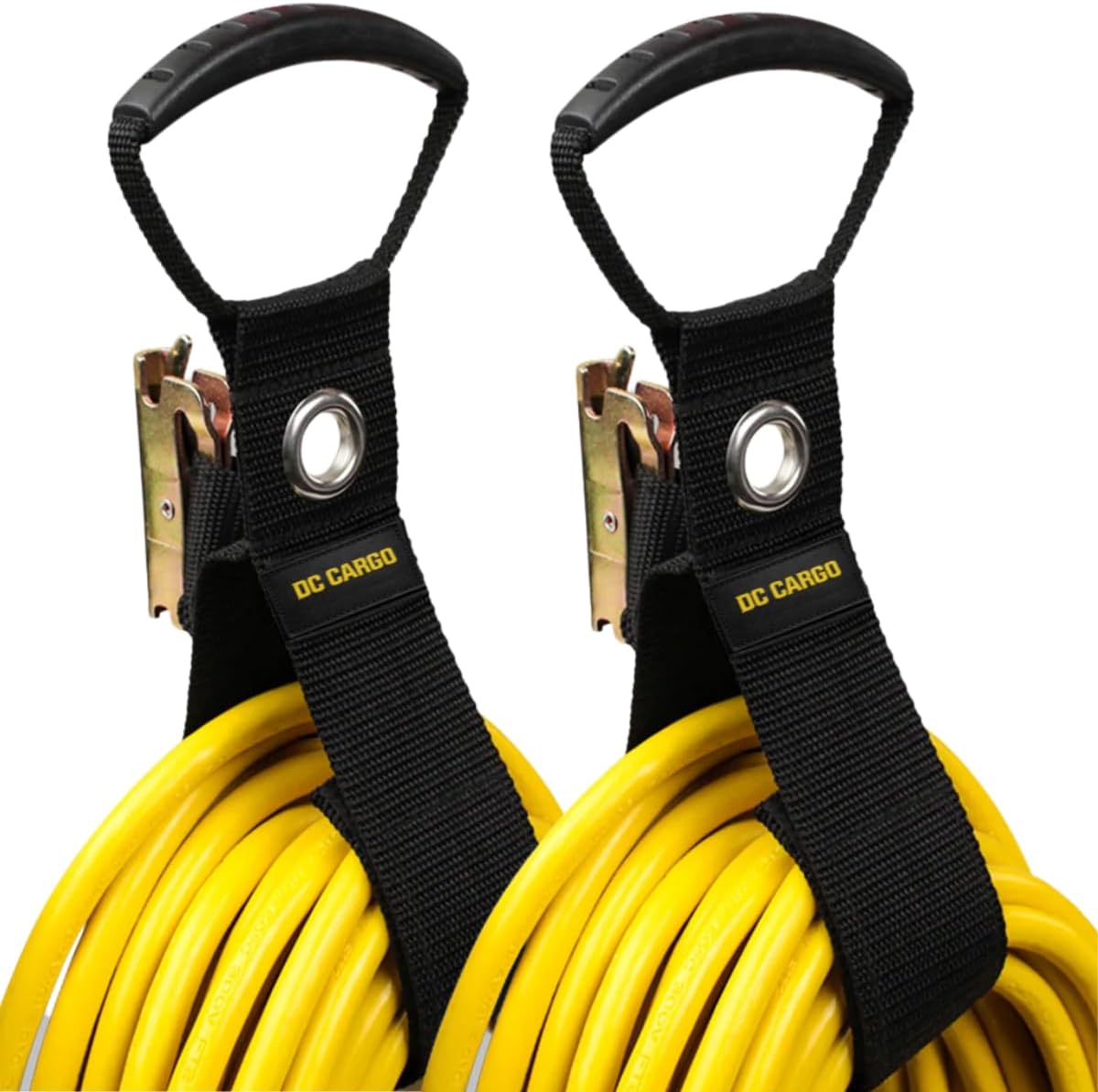 Extension Cord Organizer E-Track Accessories for (Pack of 2) – Keep Cords, Cables, Hoses, Etrack Accessories Organized On E-Track - 17” Hook & Loop Closure Keeps Cables Secure