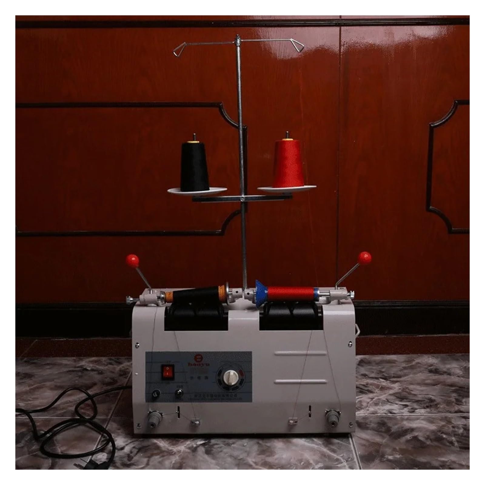 Máquina bobinadora, Máquina rebobinadora divisora ​​de doble cabezal for hilo de coser y bordar Para bobinas y sedales de pesca