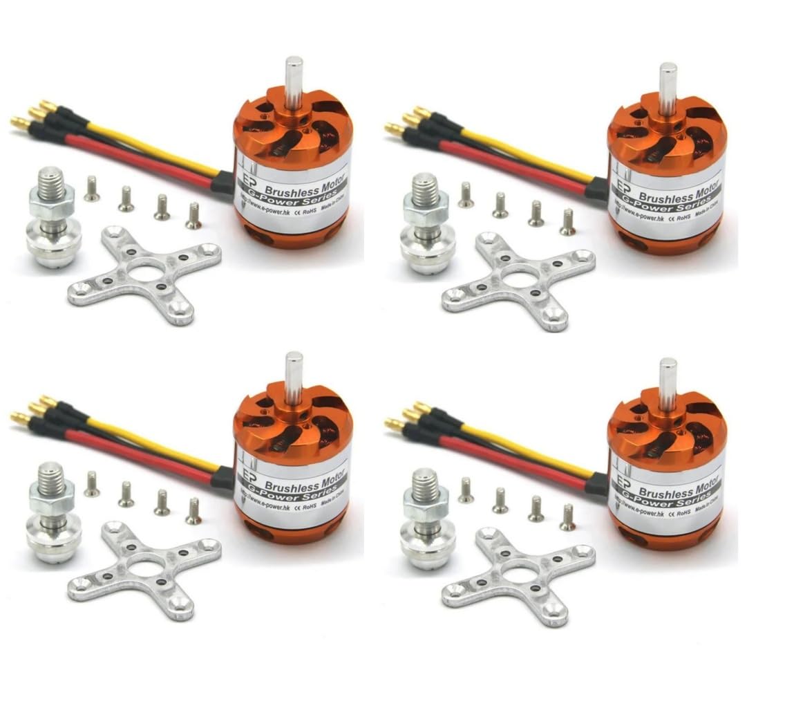 Brushless Motor D3542 2-4S Lipo 5mm Shaft RC Helicopter Fixedwing (4PCS 1450KV)